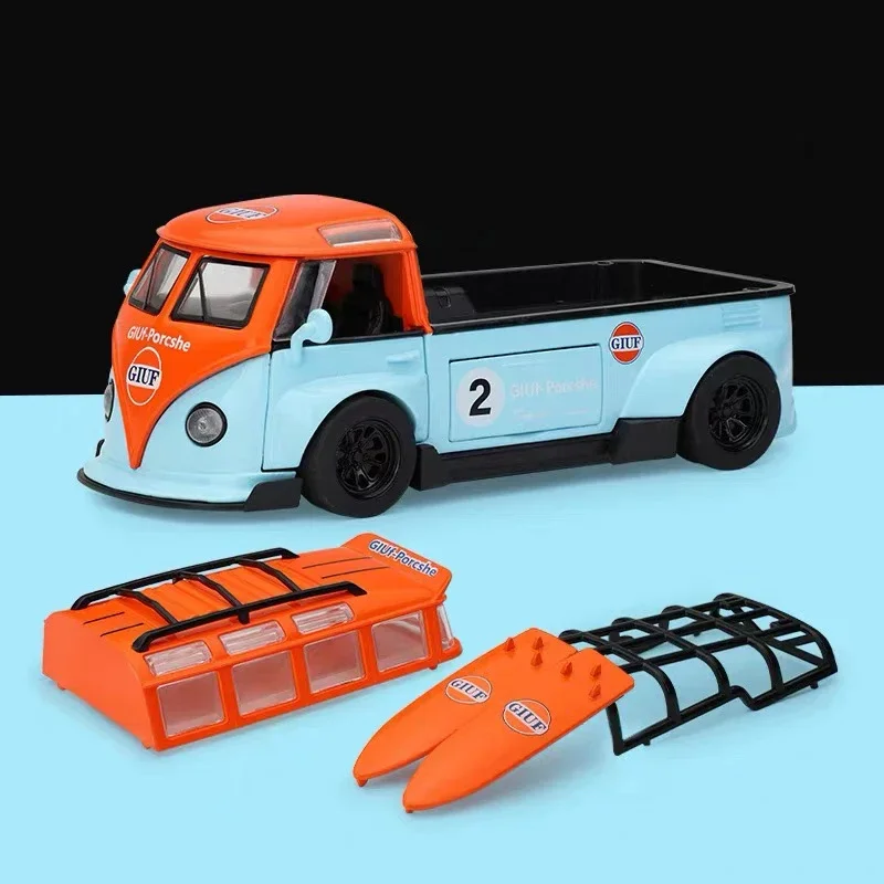 Pink Volkswagen T1 Bus Diecast Model 1:32 Scale 3 Pink Volkswagen T1 Bus Diecast Model 1:32 Scale - Image 3