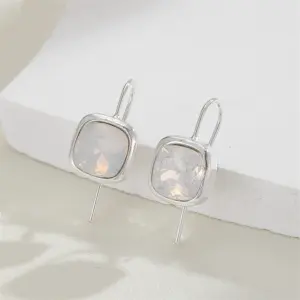 Vintage Silver Square Drop Earrings with White Stones 8 Se7f0b7bf9e904e34abf37ff47b025dd1L