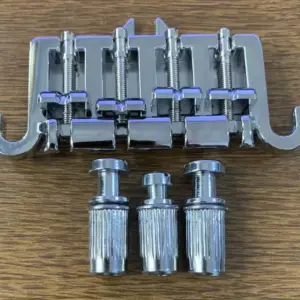 Thunderbird-style 4-String Bass Bridge in Chrome/Black 14 Se8010007984145948b184e1e5383e9ecB