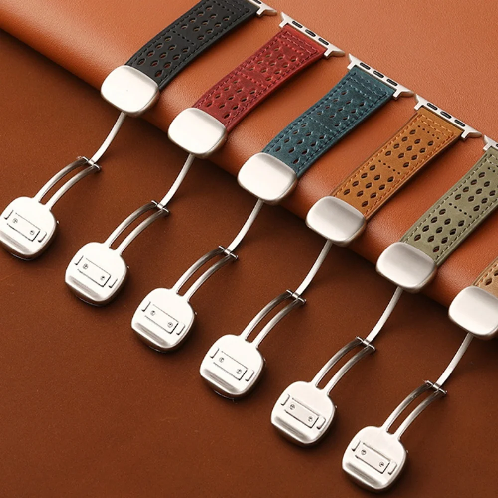 Breathable Leather Strap for Apple Watch Models 1 Breathable Leather Strap for Apple Watch Models