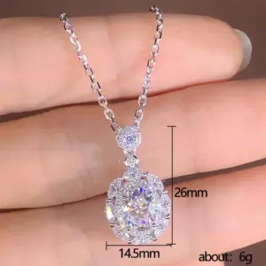 Geometric Flower Zircon Necklace for Women 8 Se83f1595d2154bddaf81a35406dd4f43d