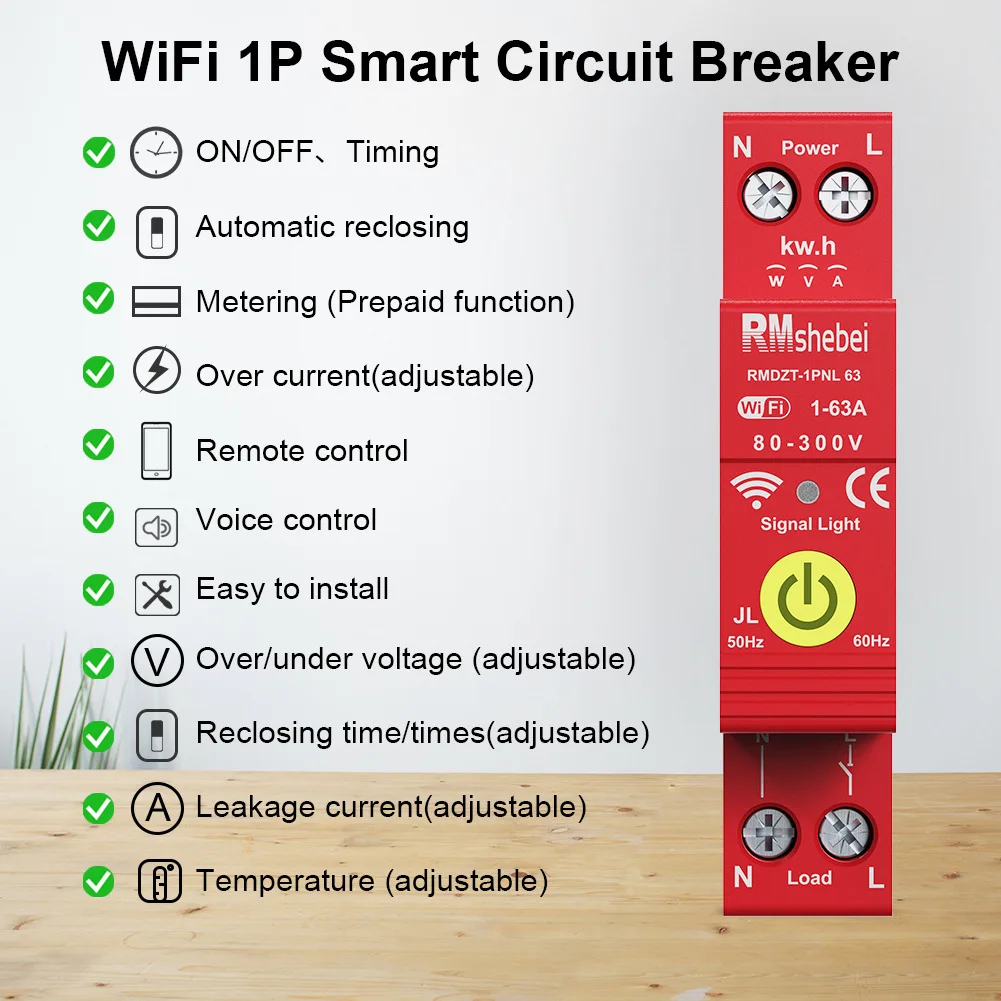 Red Smart Circuit Breaker for Home Safety 2 Red Smart Circuit Breaker for Home Safety - Image 2
