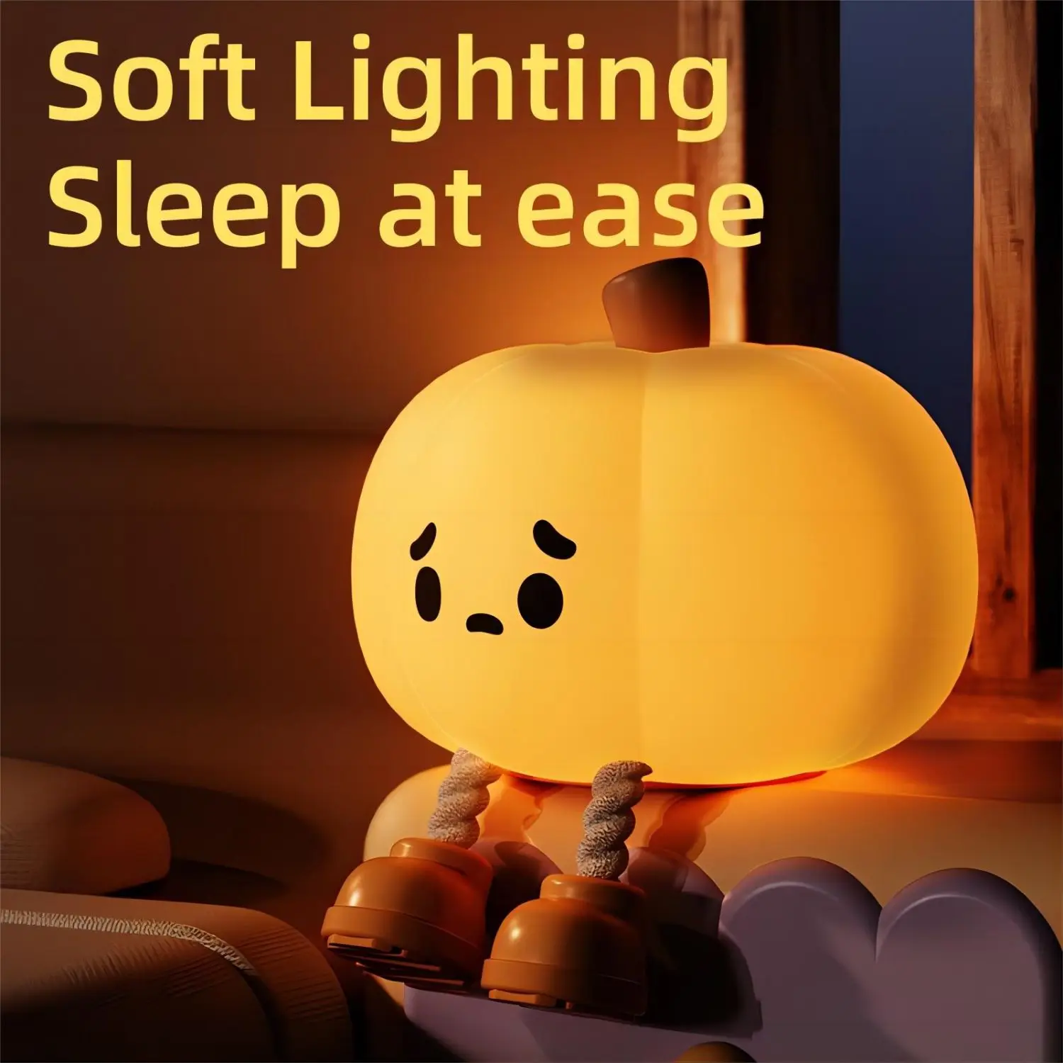 Pumpkin-Shaped LED Night Light with Timer 3 Pumpkin-Shaped LED Night Light with Timer - Image 3