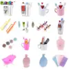 Miniature Dollhouse Bathroom Set with Toothpaste & Brush