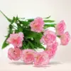 Pink Artificial Carnation Bouquet, 40cm Tall
