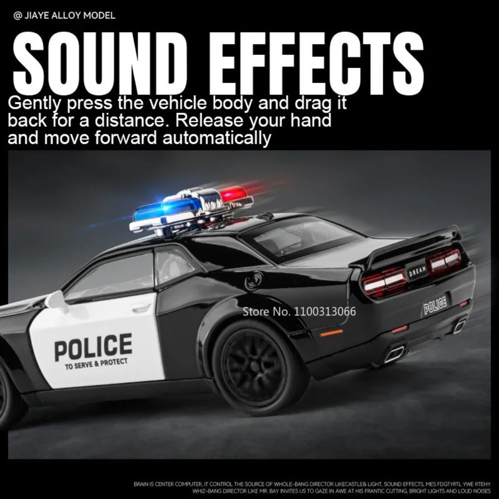 1:32 Scale Police Alloy Car Model 4 1:32 Scale Police Alloy Car Model - Image 4