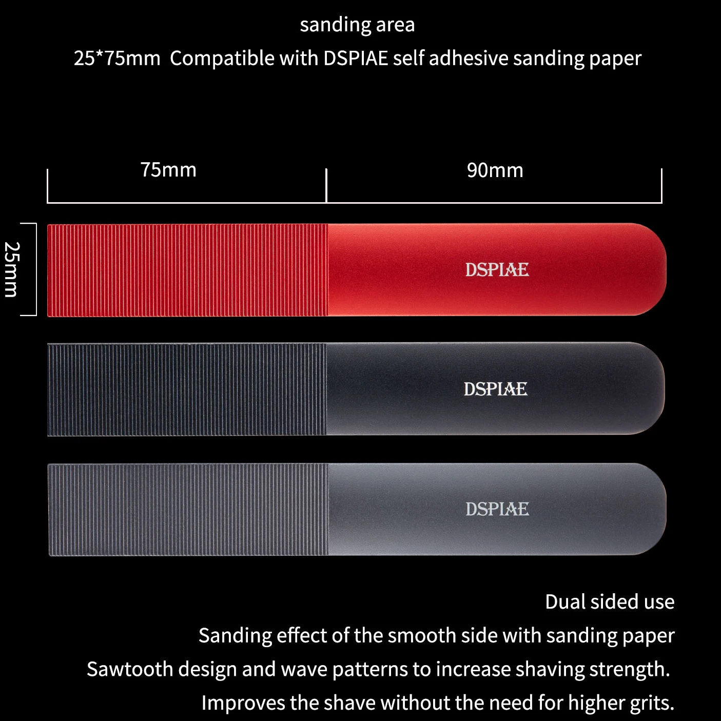 DSPIAE Double-Sided Aluminum Sanding Plate - 3 Colors 3 DSPIAE Double-Sided Aluminum Sanding Plate - 3 Colors - Image 3
