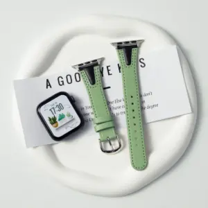 Two-Tone Leather Strap for Apple Watch Models 11 Se8f0c6443f1e4168b49c9b9ffbfb2e50F