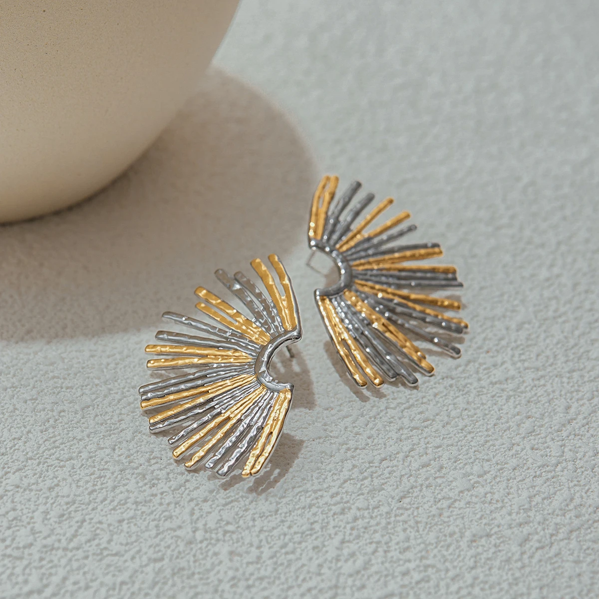 Stainless Steel Sunburst Earrings 6 Stainless Steel Sunburst Earrings - Image 6