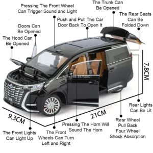 1:24 Scale Diecast SUV Model in Black 9 Se958e4af268a47fea6bf73f8b0f70a12D