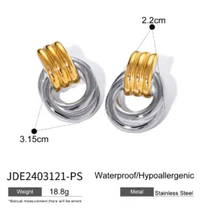Stainless Steel Geometric Hoop Earrings 15 Se962a93aa48143cba70ebab7a55c907dM