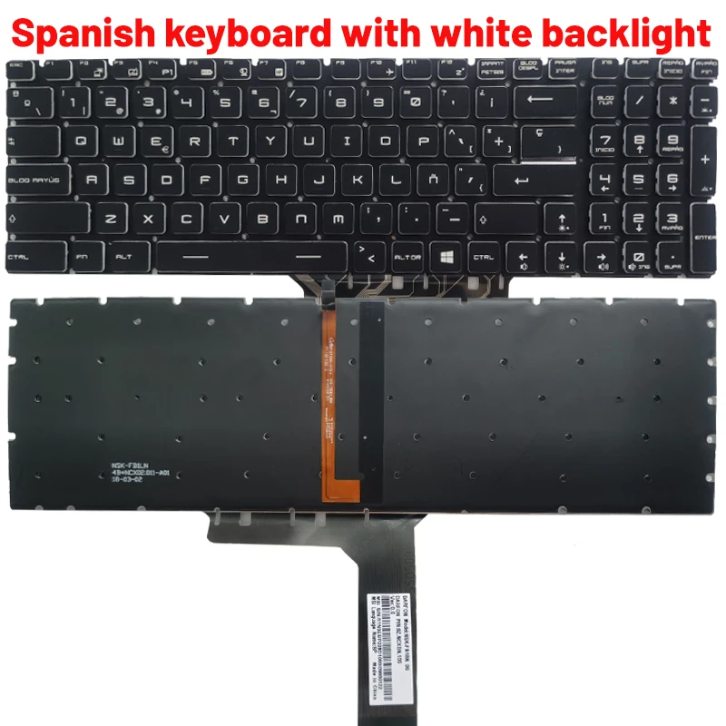 MSI GF75 Series Replacement Keyboard Black 10 MSI GF75 Series Replacement Keyboard Black - Image 10