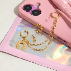 Gold Stainless Steel Earrings Set 4 Pcs 13 Se97e83711d284b9da0291e4ce58e7075D