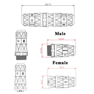 Waterproof Aviation Connector with Gold Pins 7 Se996846c50fb4101897813db3b136718V