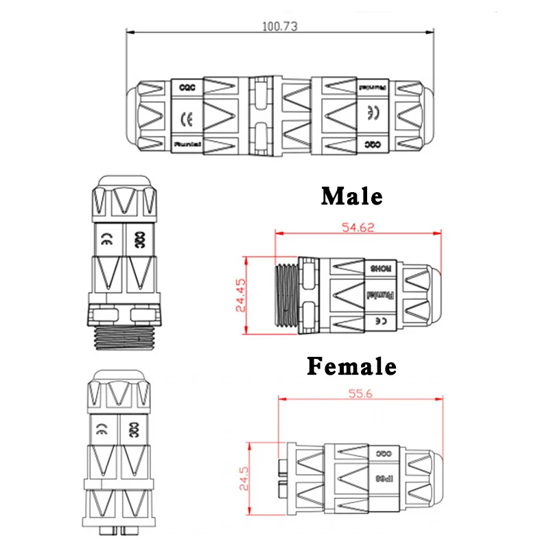 Waterproof Aviation Connector with Gold Pins 2 Waterproof Aviation Connector with Gold Pins - Image 2