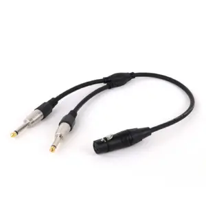 Dual 1/4 TS to XLR Y-Splitter Cable 0.3m/0.5m 16 Se9b1af578cef43208c056d3096f37068T