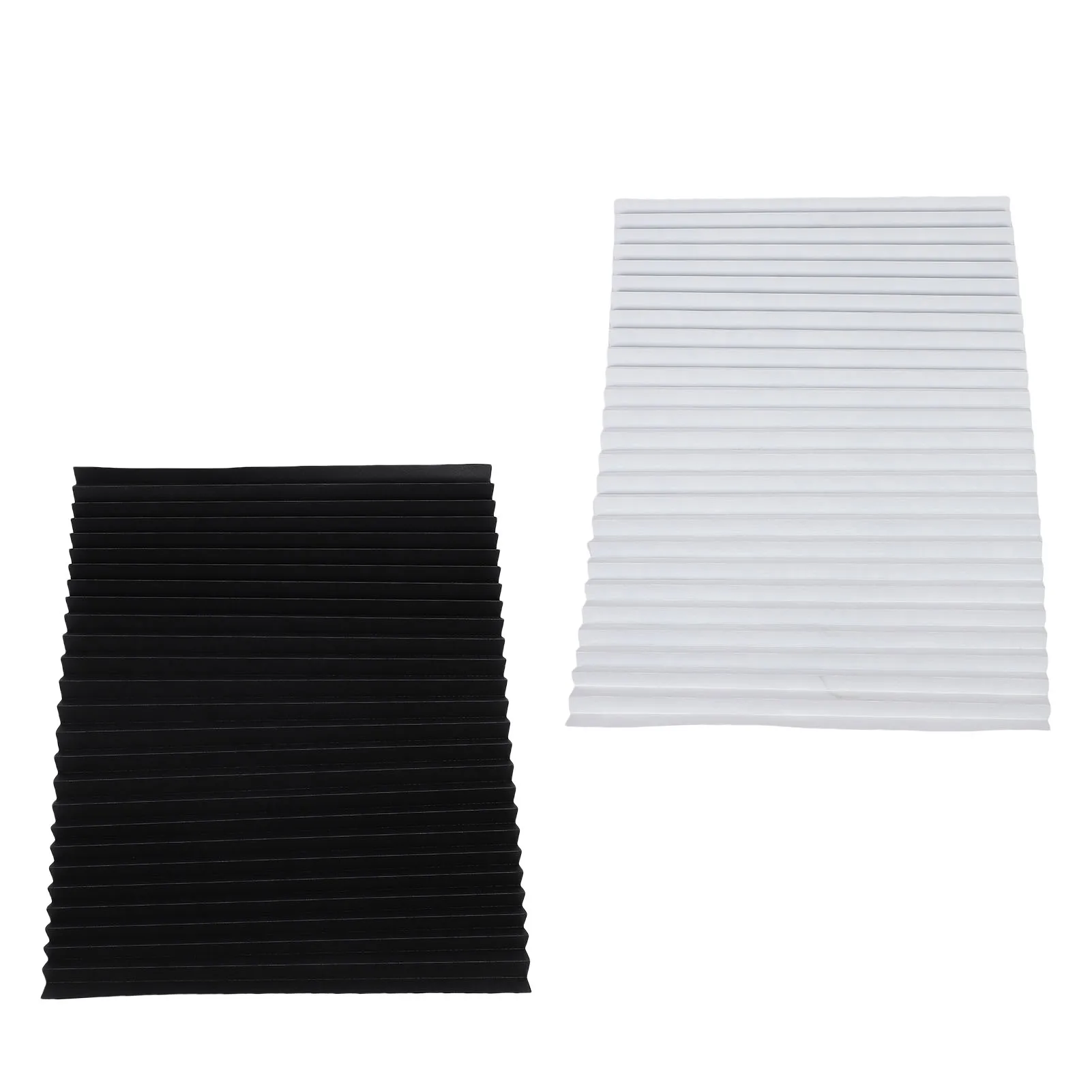 RV Pleated Window Shade Set 90x180cm Black & White 2 RV Pleated Window Shade Set 90x180cm Black & White - Image 2