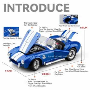 Shelby Cobra 1:24 Scale Diecast Model Car 11 Se9f2be859c594d83b0457ad2819dc2c2p