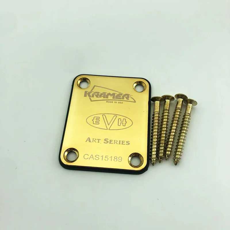 Kramer Metal Guitar Neck Plate in Gold, Chrome, Black 3 Kramer Metal Guitar Neck Plate in Gold, Chrome, Black - Image 3