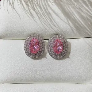 925 Silver Pink Cubic Zirconia Earrings 7 Sea9458a5e8844fb39347926724e8f8337