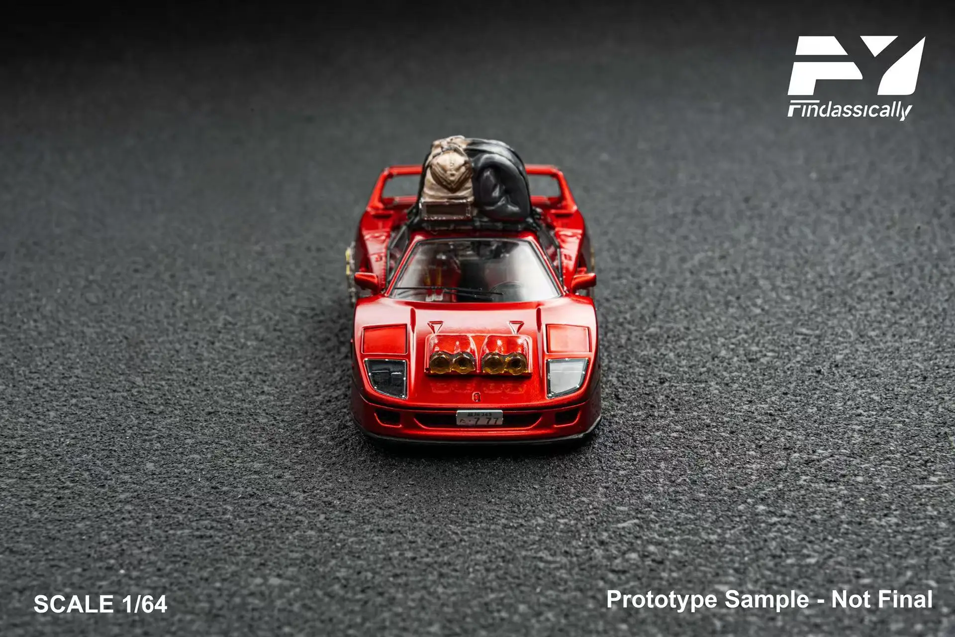 Limited Edition Transparent Red Ferrari F40 Diecast Model 3 Limited Edition Transparent Red Ferrari F40 Diecast Model - Image 3