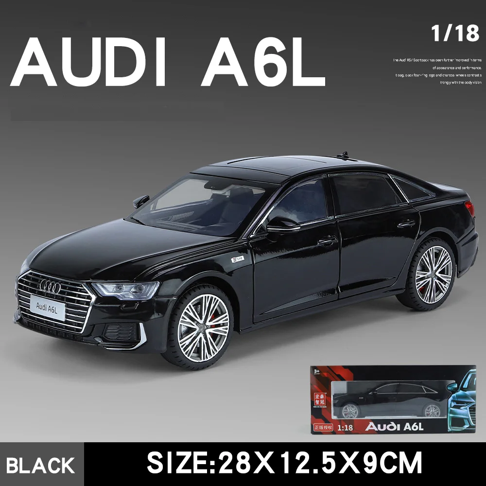 Audi A6L 1:18 Scale Diecast Model in Black 8 Audi A6L 1:18 Scale Diecast Model in Black - Image 8