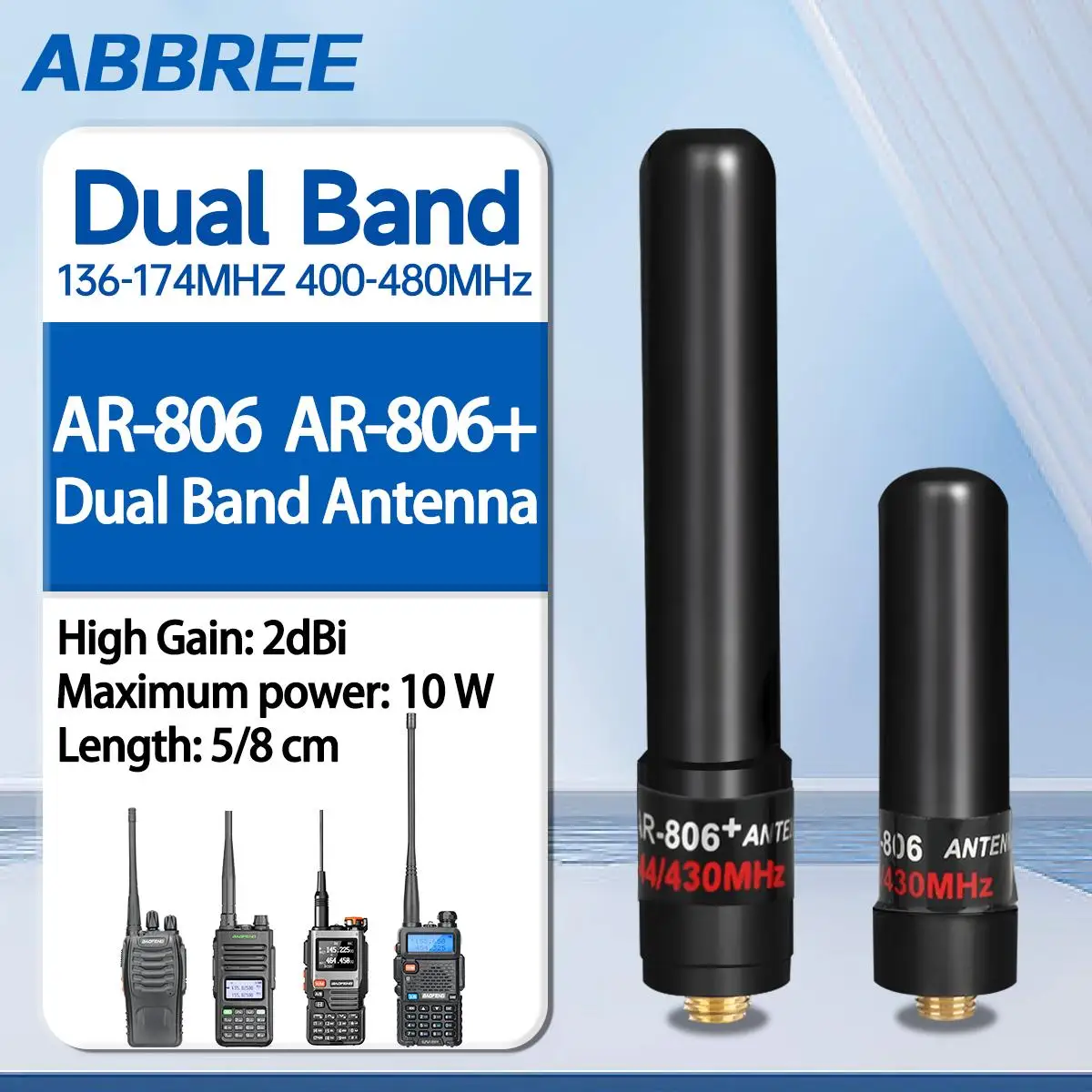 ABBREE AR-806 Dual-Band Compact Antenna 2 ABBREE AR-806 Dual-Band Compact Antenna - Image 2