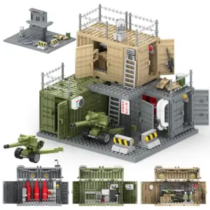 Military Camp Building Set with Realistic Details
