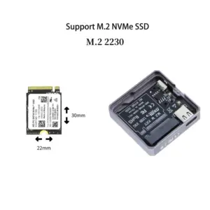 M.2 NVMe 2230 Aluminum SSD Enclosure 10Gbps 10 Seac6f27175de4958ab595226c09952de0