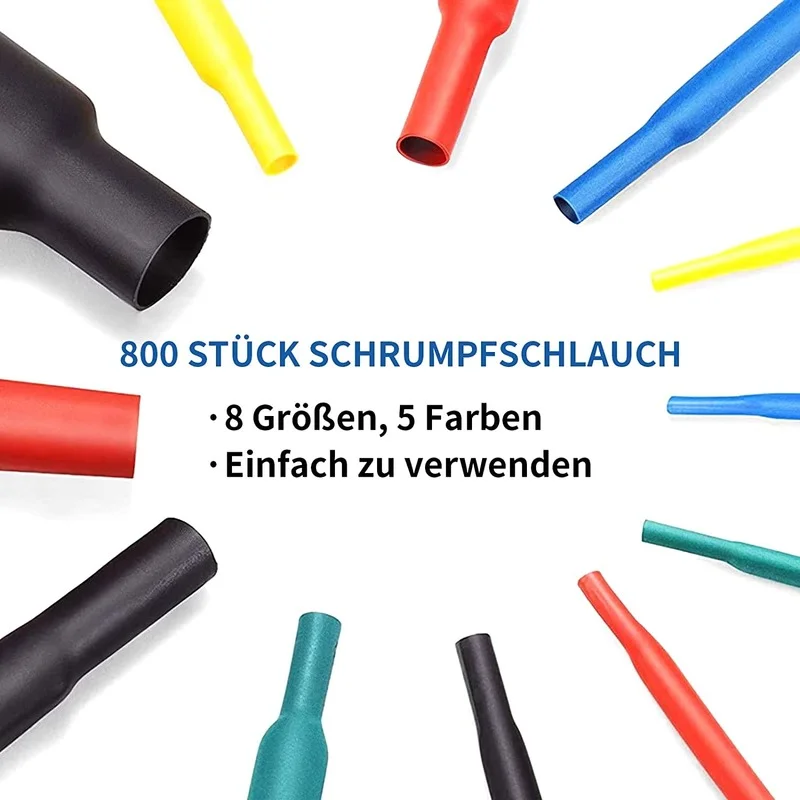 Vibrant 800-Piece Heat Shrink Tubing Set 4 Vibrant 800-Piece Heat Shrink Tubing Set - Image 4
