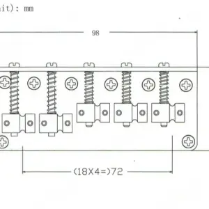 Five-String Electric Bass Bridge, 98mm Length 11 Seaffc27132c94db6a2d3462f8037e836a