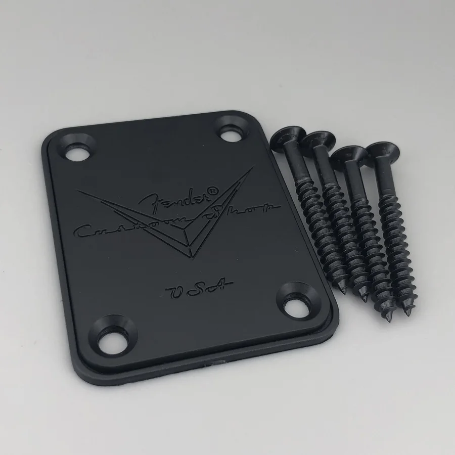 ST & Tele Guitar Neck Plate in Chrome, Silver, Black 9 ST & Tele Guitar Neck Plate in Chrome, Silver, Black - Image 9