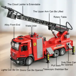 1:32 Scale Fire Engine Toy with Lights and Sound 9 Seb1885cf45294c8d8499d56a166402e38