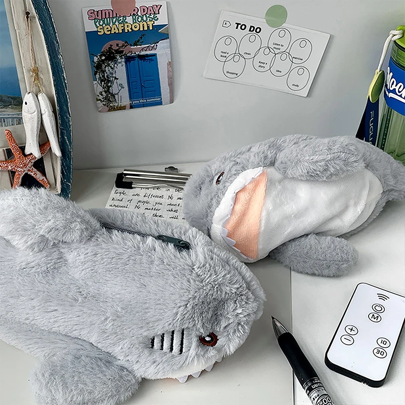 Plush Shark Pencil Case - 27cm, Durable, Fun 5 Plush Shark Pencil Case - 27cm, Durable, Fun - Image 5