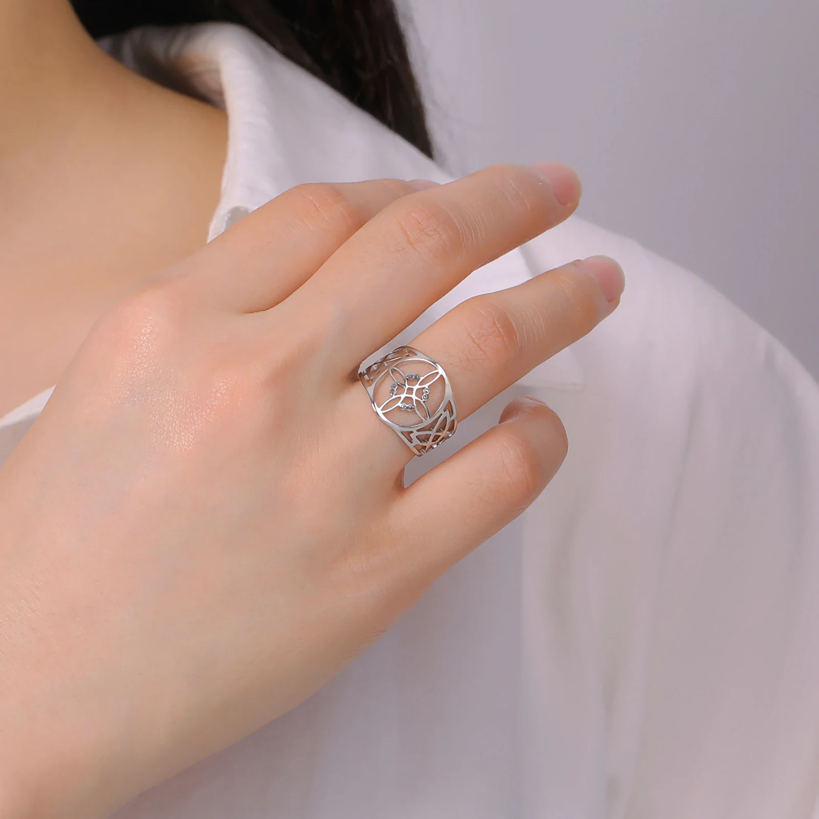 Celtic Knot Stainless Steel Ring for Adults 3 Celtic Knot Stainless Steel Ring for Adults - Image 3