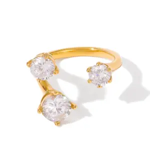 Adjustable Women's Stainless Steel Ring