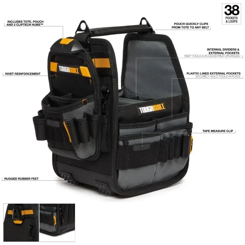 Rugged 8-inch Tool Tote and Pouch Set 3 Rugged 8-inch Tool Tote and Pouch Set - Image 3
