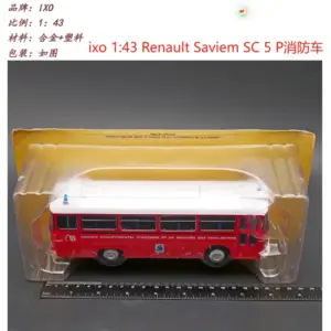 Vibrant Red Saviem SC10 French Bus Model