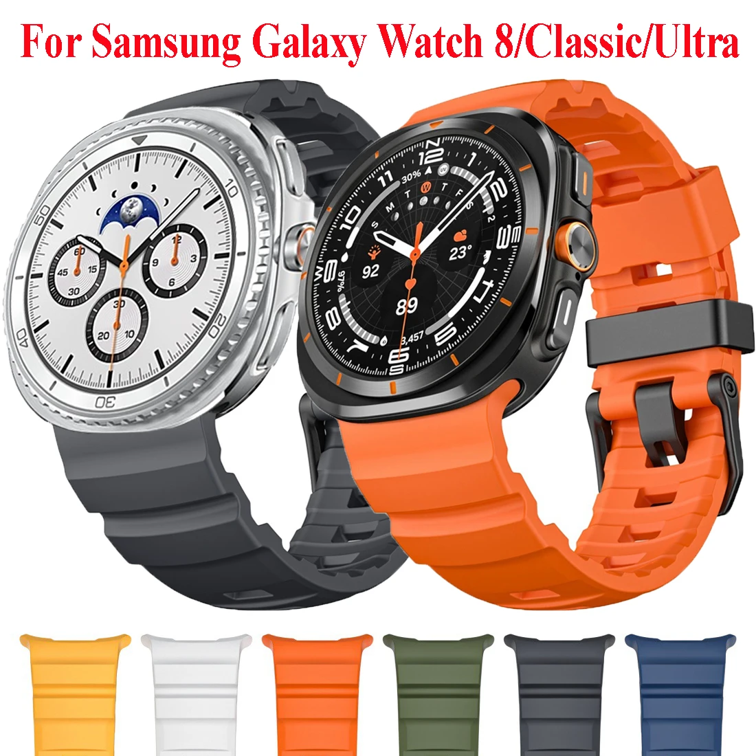 Trail Silicone Strap for Samsung Galaxy Watch 8 1 Trail Silicone Strap for Samsung Galaxy Watch 8