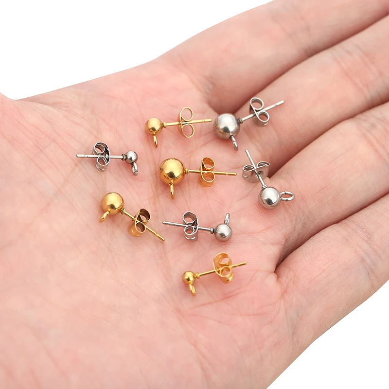 Gold Stainless Steel Earring Findings Set 6 Gold Stainless Steel Earring Findings Set - Image 6