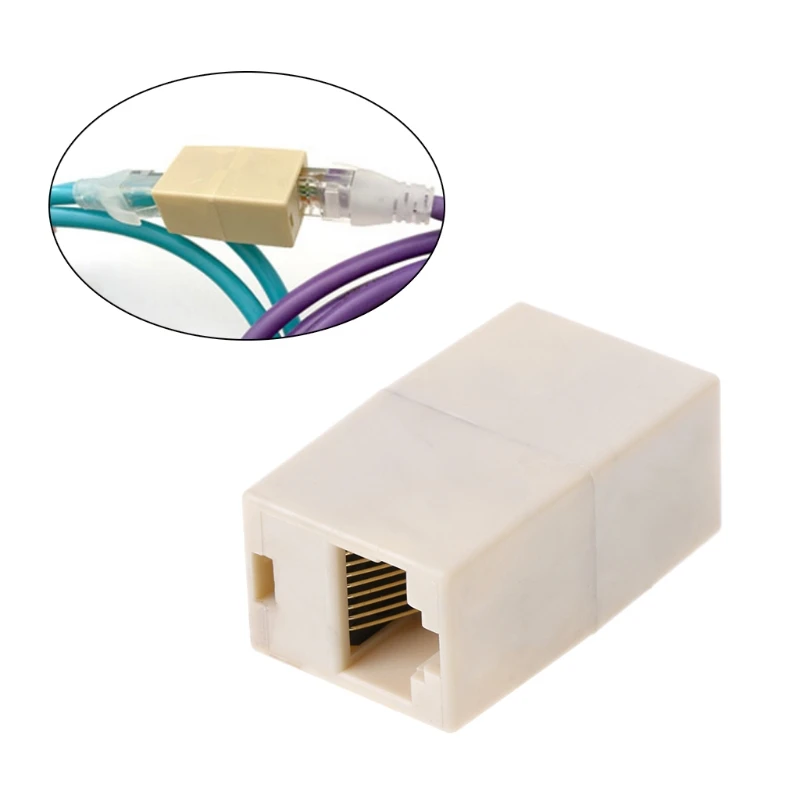 White RJ45 Ethernet Coupler for Cat6/Cat6e 4 White RJ45 Ethernet Coupler for Cat6/Cat6e - Image 4