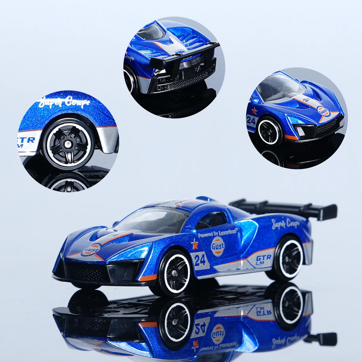 1:64 Blue Alloy Racing Car Model 3 1:64 Blue Alloy Racing Car Model - Image 3