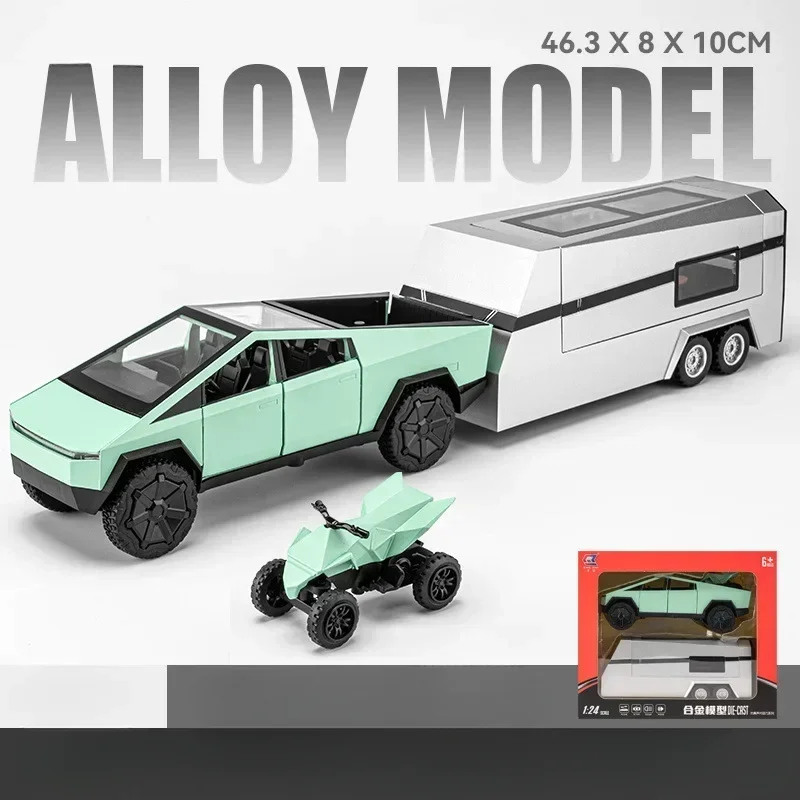 1:24 Diecast Pickup and Trailer Model 9 1:24 Diecast Pickup and Trailer Model - Image 9
