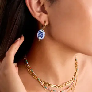 Stainless Steel Floral Dangle Hoop Earrings 9 Sebf7662d36404e1f8445a0c8c8a934d5W