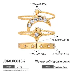 Multi-Layered Stainless Steel Women's Ring Set 13 Sec0da1345f84407295f15d9b31a6fb31w