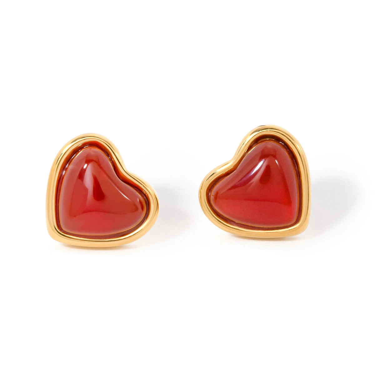 Romantic Heart Jewelry Set with Red Onyx 8 Romantic Heart Jewelry Set with Red Onyx - Image 8