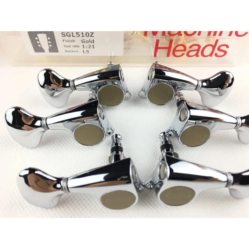 GOTOH SGL510Z-L5 Chrome Silver Guitar Tuners 3 GOTOH SGL510Z-L5 Chrome Silver Guitar Tuners - Image 3