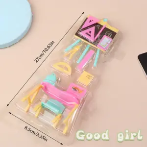 Miniature Pink Study Table with Accessories 11 Sec5b7c085e2241b6bb6fa677f10c2e85E