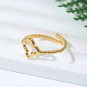 Gold Four-Leaf Clover Adjustable Ring for Women 6 Sec678e6cd99e4def924dfe6b1fded17ez