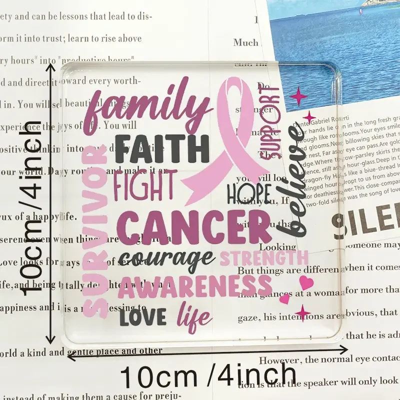 Breast Cancer Awareness Acrylic Ornament 2 Breast Cancer Awareness Acrylic Ornament - Image 2